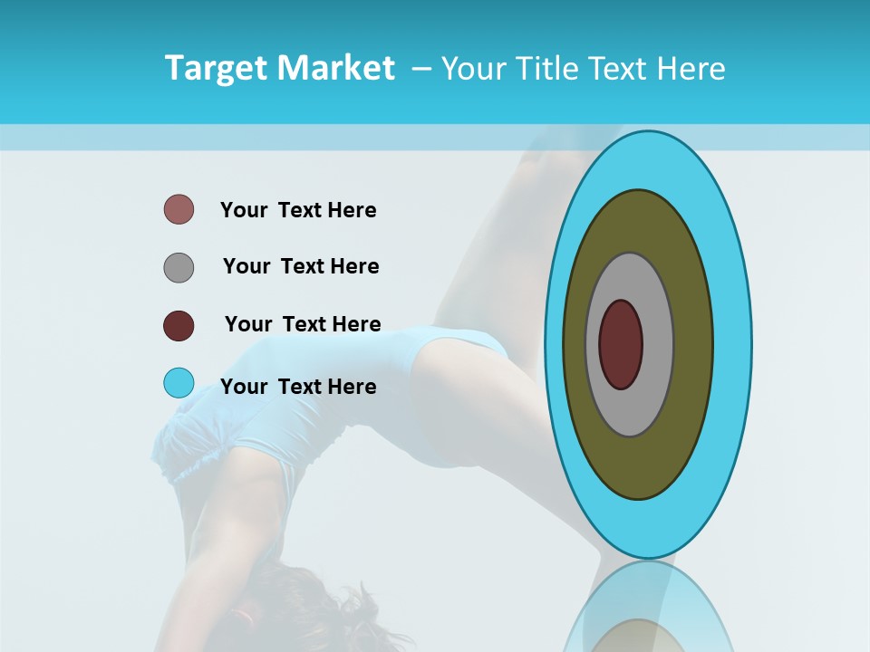 Young Beautiful Ballerina Posing On Grey Background PowerPoint Template