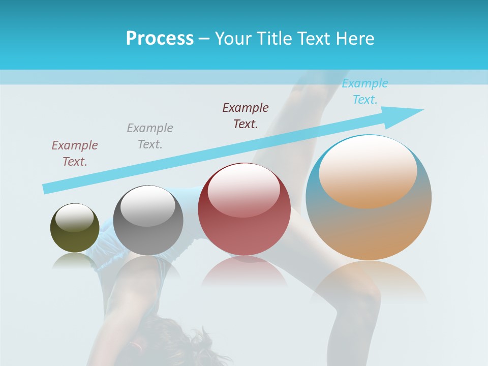 Young Beautiful Ballerina Posing On Grey Background PowerPoint Template