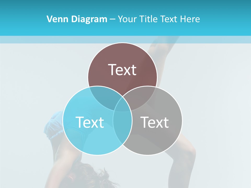 Young Beautiful Ballerina Posing On Grey Background PowerPoint Template