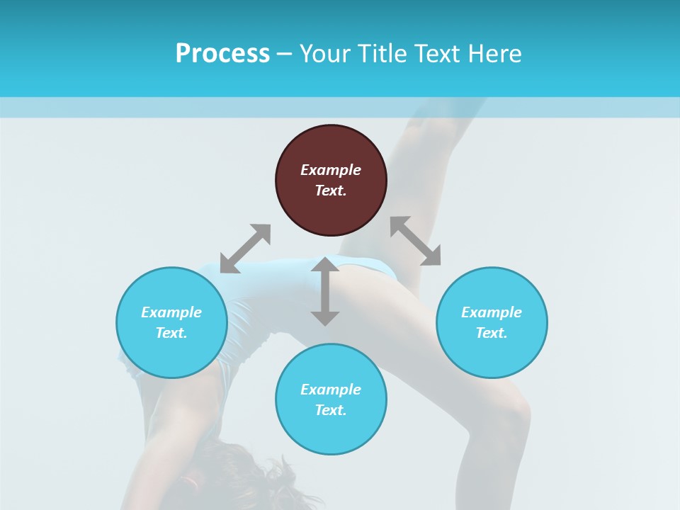 Young Beautiful Ballerina Posing On Grey Background PowerPoint Template