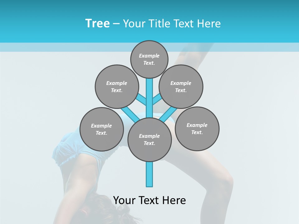 Young Beautiful Ballerina Posing On Grey Background PowerPoint Template