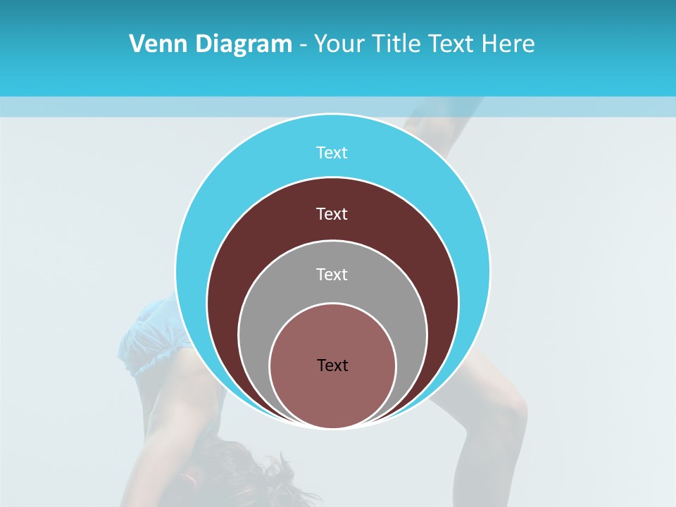 Young Beautiful Ballerina Posing On Grey Background PowerPoint Template