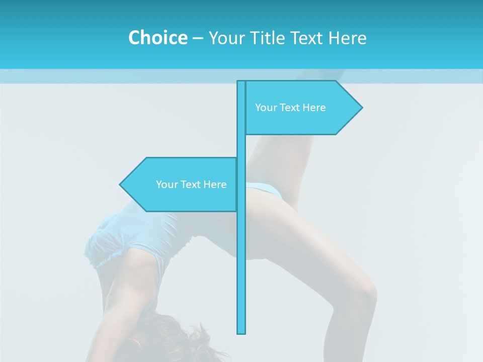 Young Beautiful Ballerina Posing On Grey Background PowerPoint Template