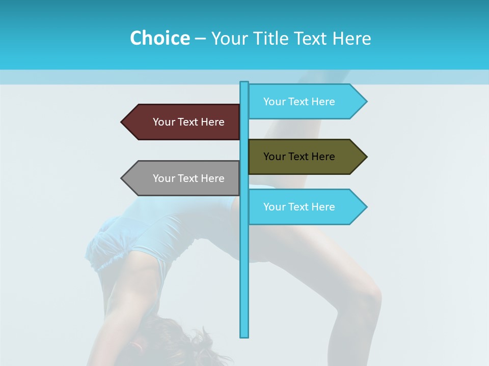 Young Beautiful Ballerina Posing On Grey Background PowerPoint Template