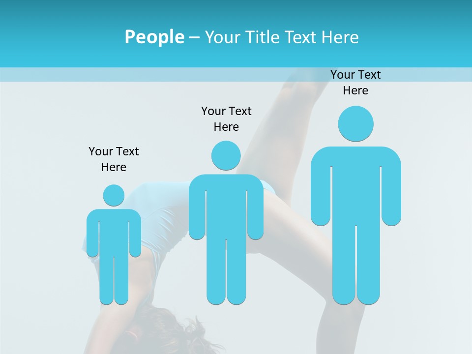 Young Beautiful Ballerina Posing On Grey Background PowerPoint Template