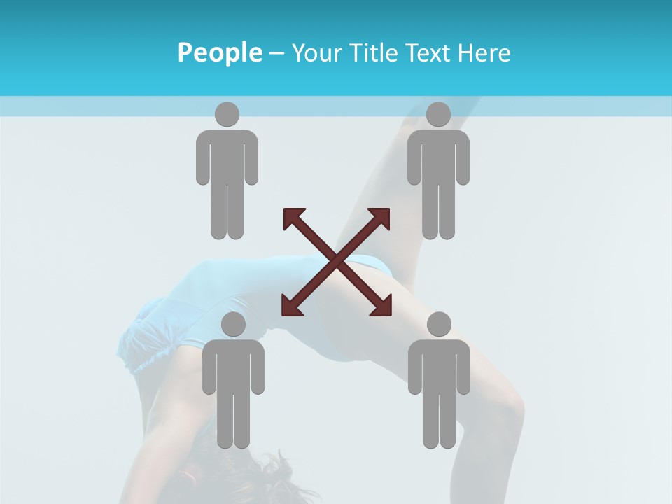 Young Beautiful Ballerina Posing On Grey Background PowerPoint Template