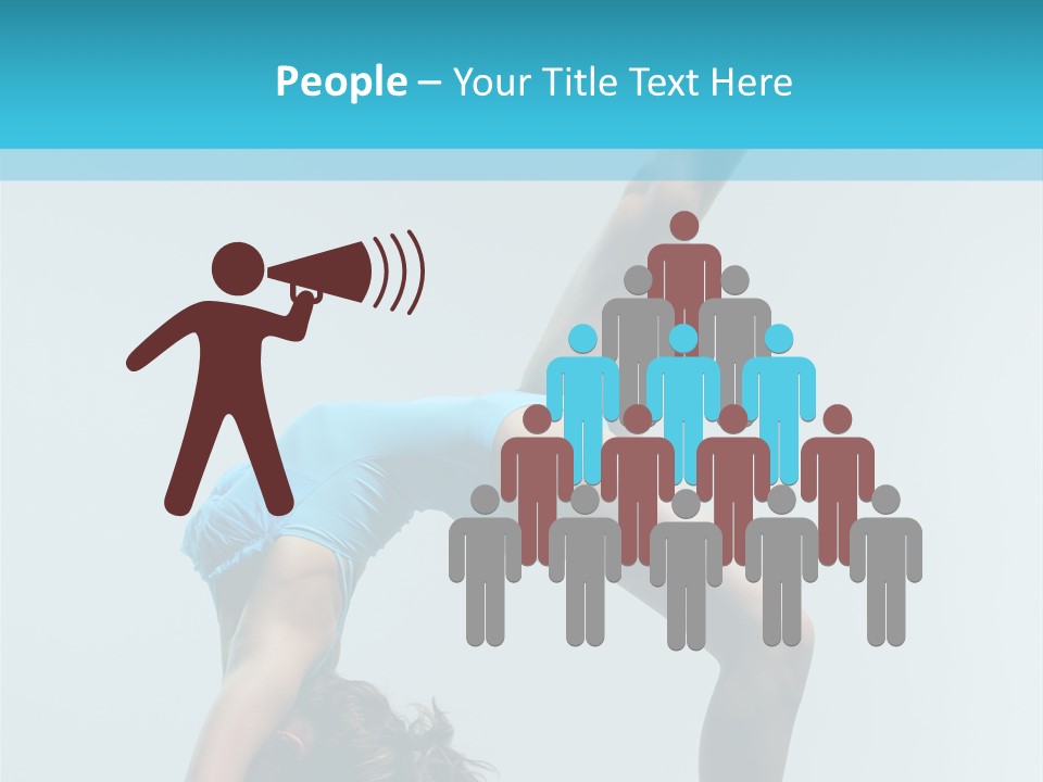 Young Beautiful Ballerina Posing On Grey Background PowerPoint Template