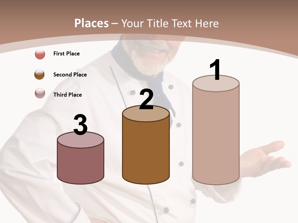 A Male Chef Isolated Over White Background PowerPoint Template