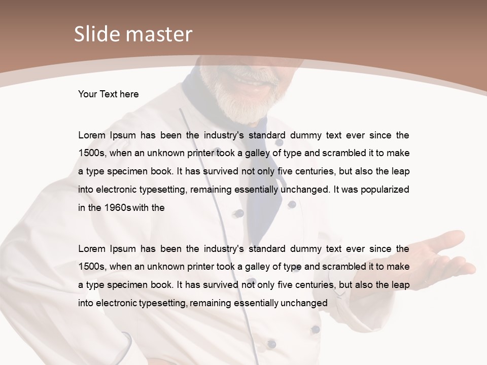 A Male Chef Isolated Over White Background PowerPoint Template