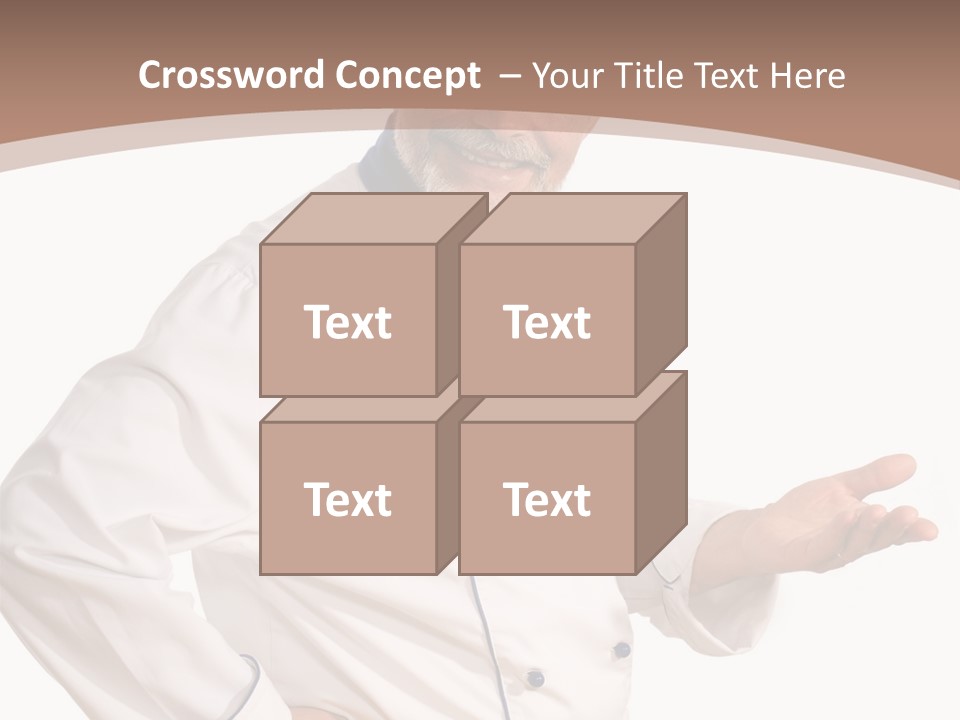 A Male Chef Isolated Over White Background PowerPoint Template