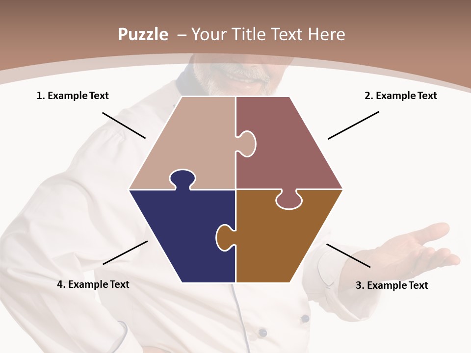 A Male Chef Isolated Over White Background PowerPoint Template