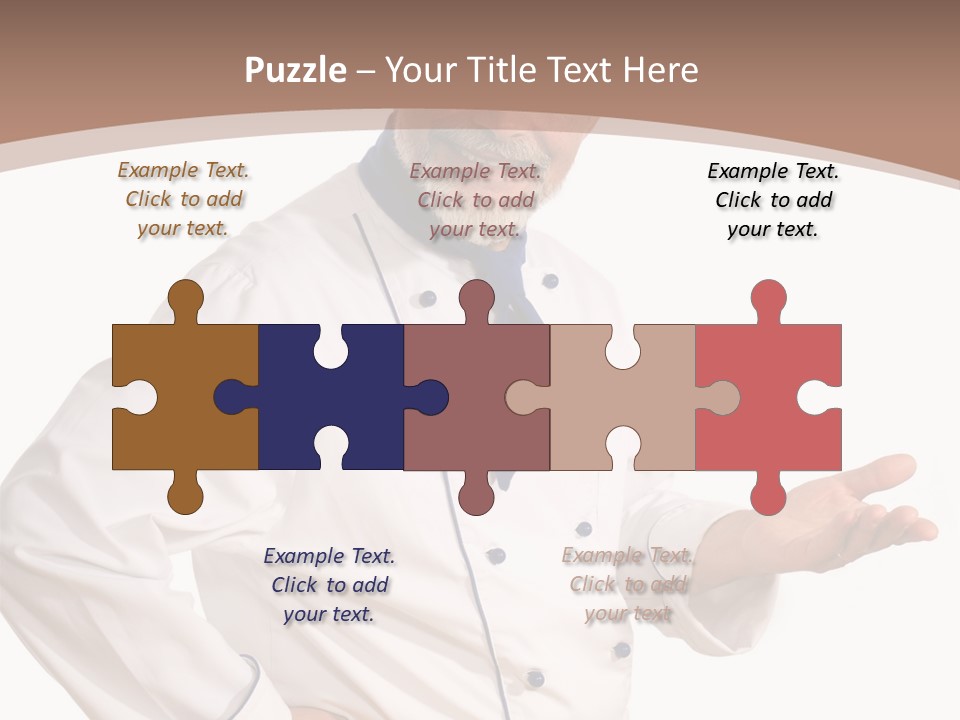 A Male Chef Isolated Over White Background PowerPoint Template