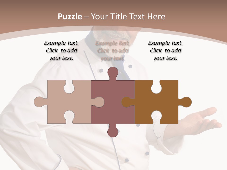 A Male Chef Isolated Over White Background PowerPoint Template