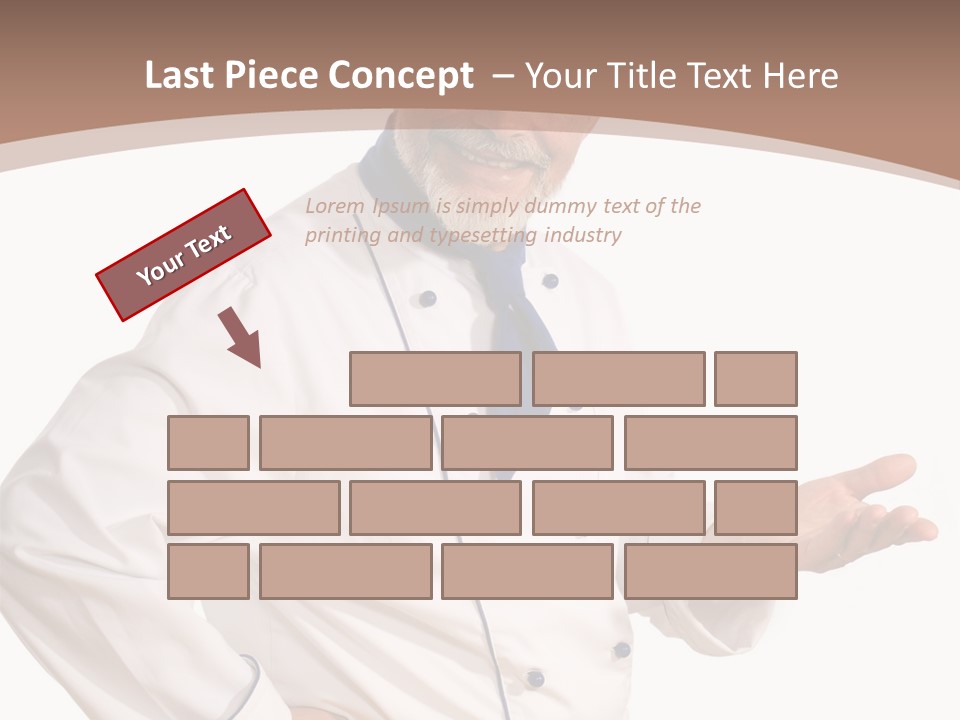 A Male Chef Isolated Over White Background PowerPoint Template