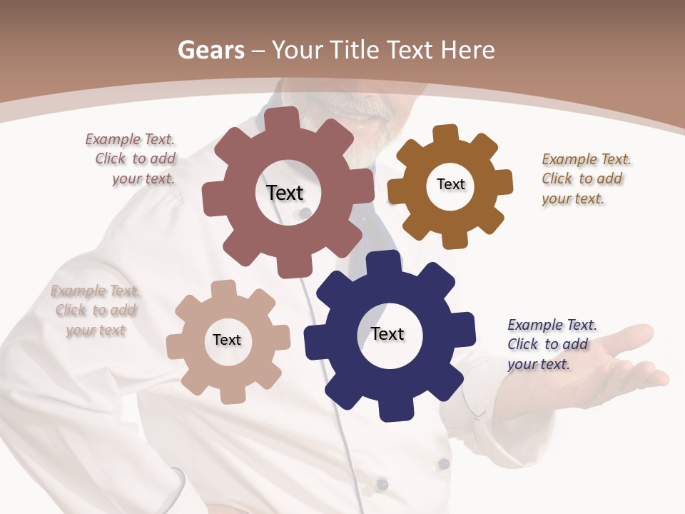 A Male Chef Isolated Over White Background PowerPoint Template