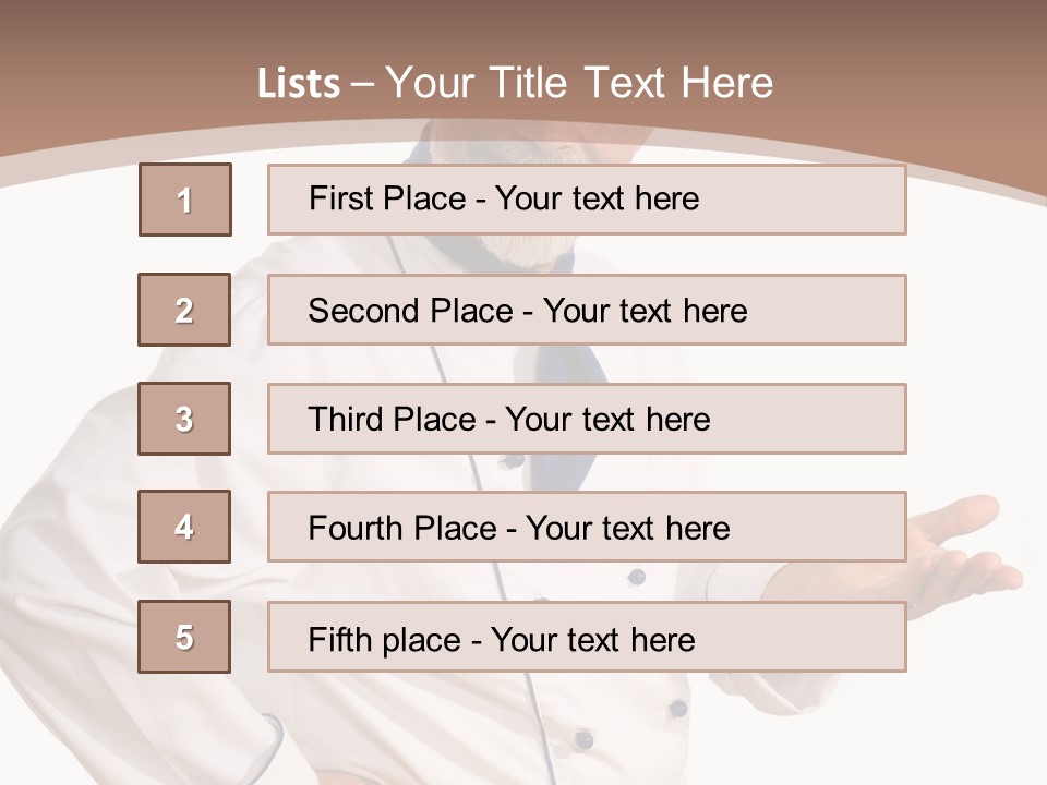 A Male Chef Isolated Over White Background PowerPoint Template