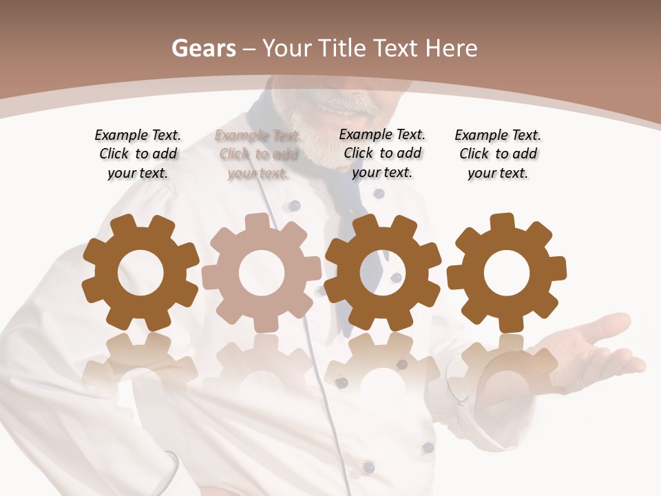 A Male Chef Isolated Over White Background PowerPoint Template