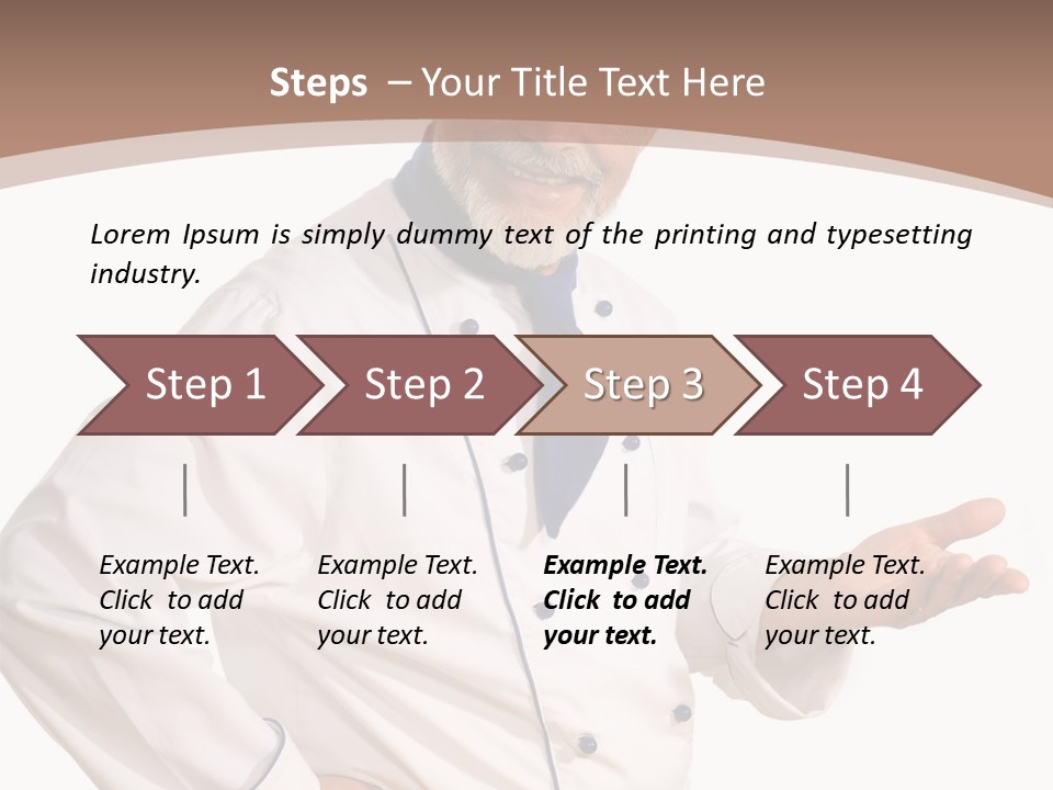 A Male Chef Isolated Over White Background PowerPoint Template