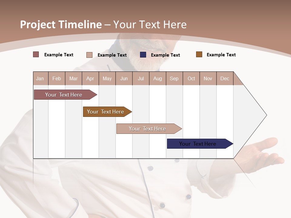 A Male Chef Isolated Over White Background PowerPoint Template