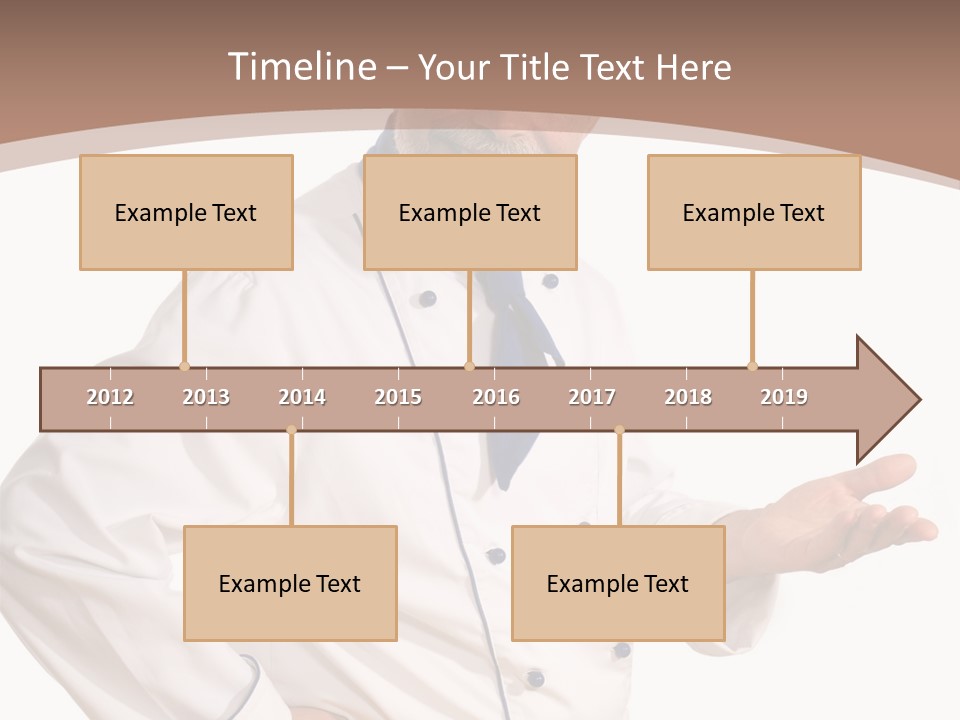 A Male Chef Isolated Over White Background PowerPoint Template