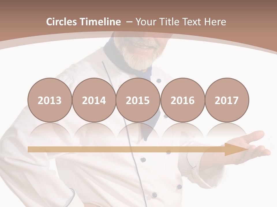 A Male Chef Isolated Over White Background PowerPoint Template