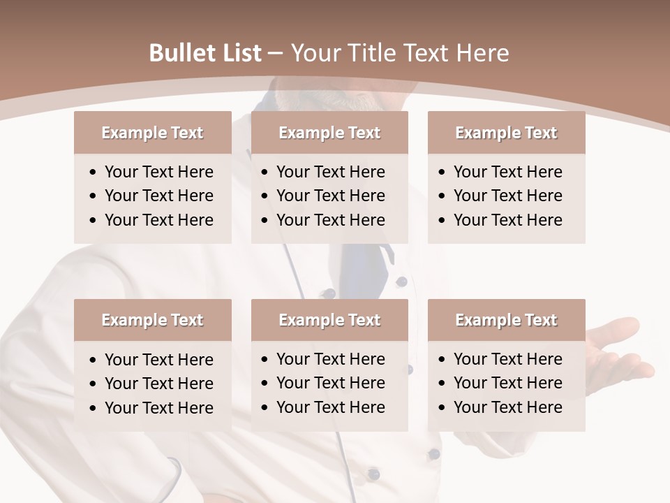 A Male Chef Isolated Over White Background PowerPoint Template