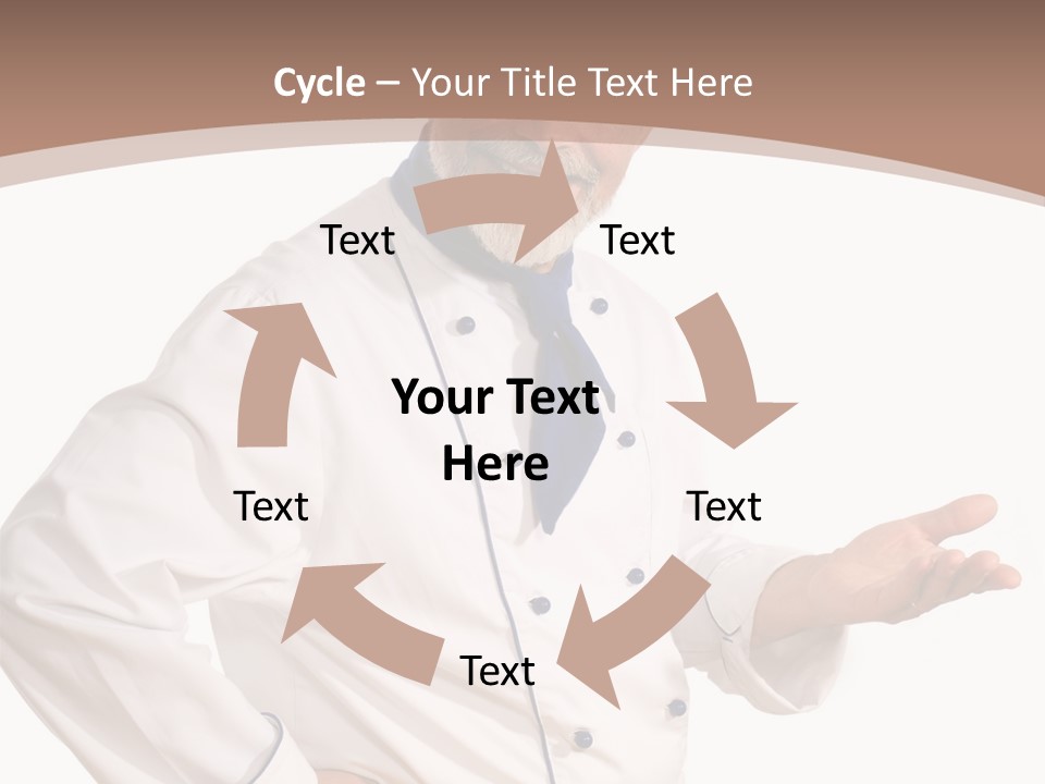 A Male Chef Isolated Over White Background PowerPoint Template