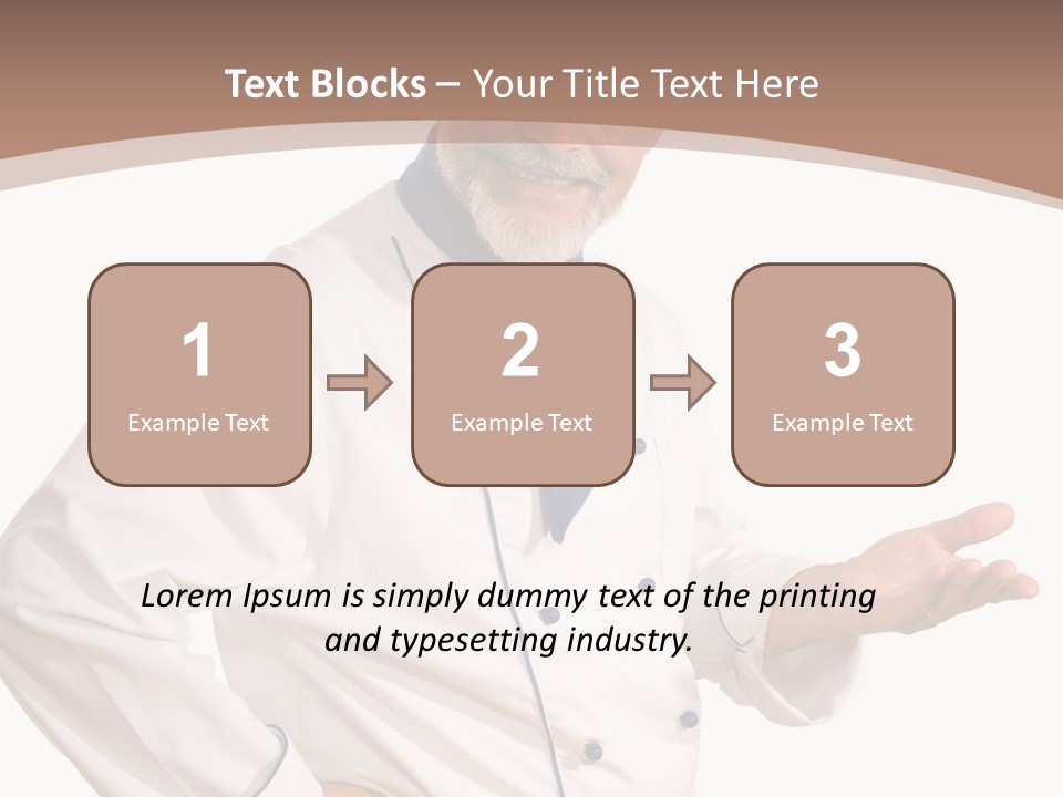 A Male Chef Isolated Over White Background PowerPoint Template