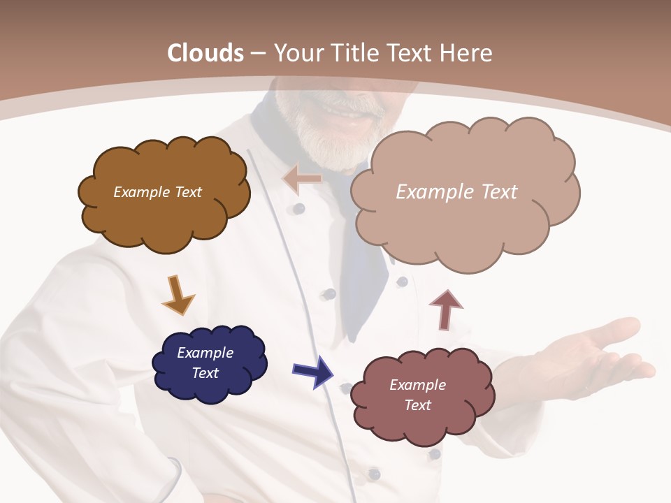 A Male Chef Isolated Over White Background PowerPoint Template