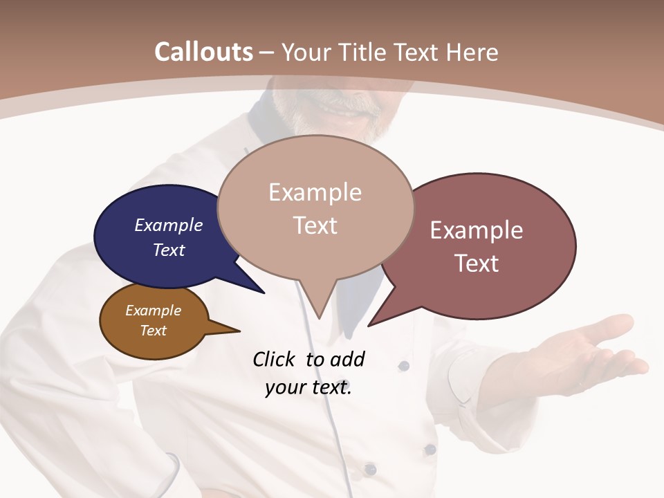 A Male Chef Isolated Over White Background PowerPoint Template