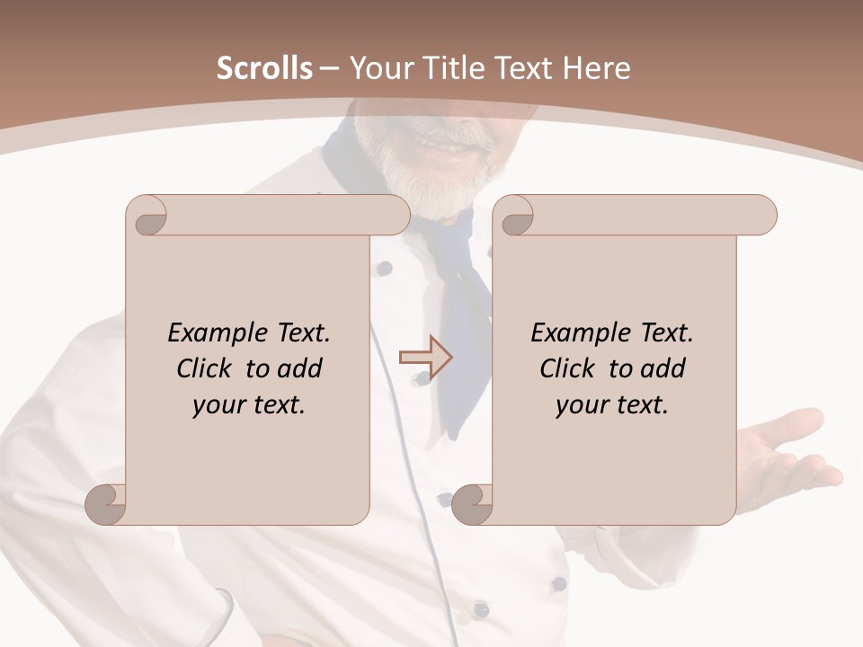 A Male Chef Isolated Over White Background PowerPoint Template