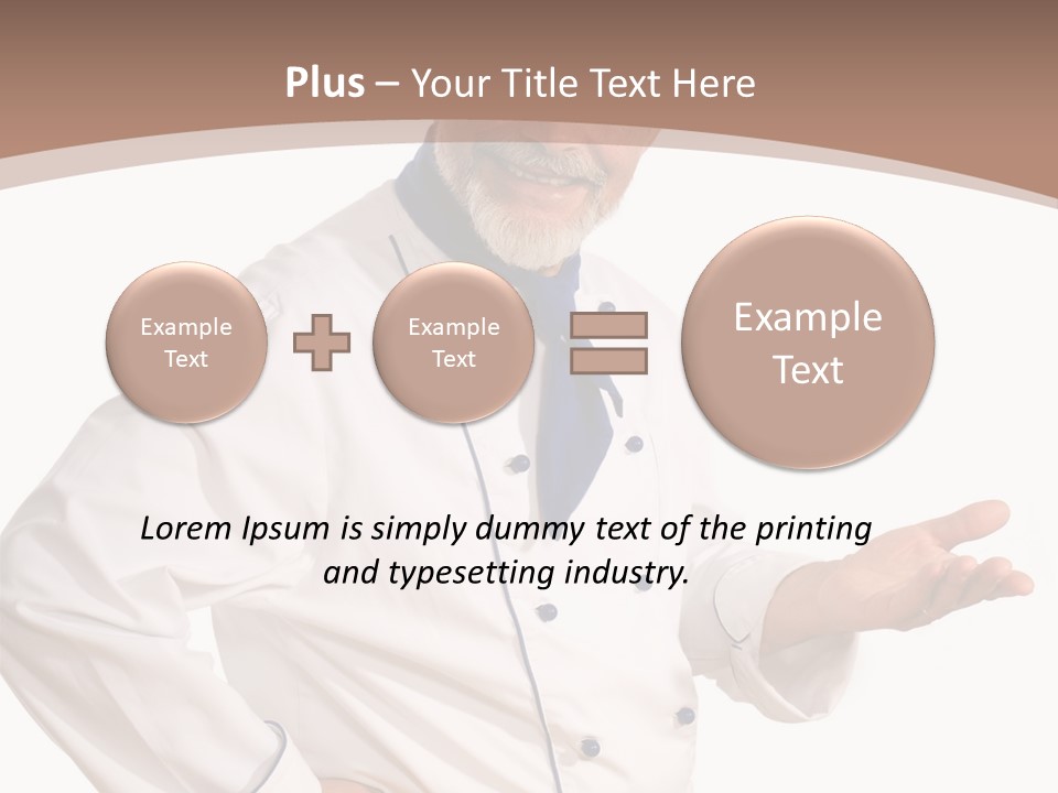 A Male Chef Isolated Over White Background PowerPoint Template