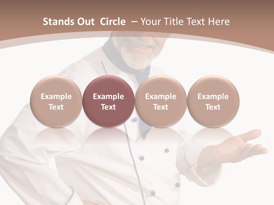 A Male Chef Isolated Over White Background PowerPoint Template