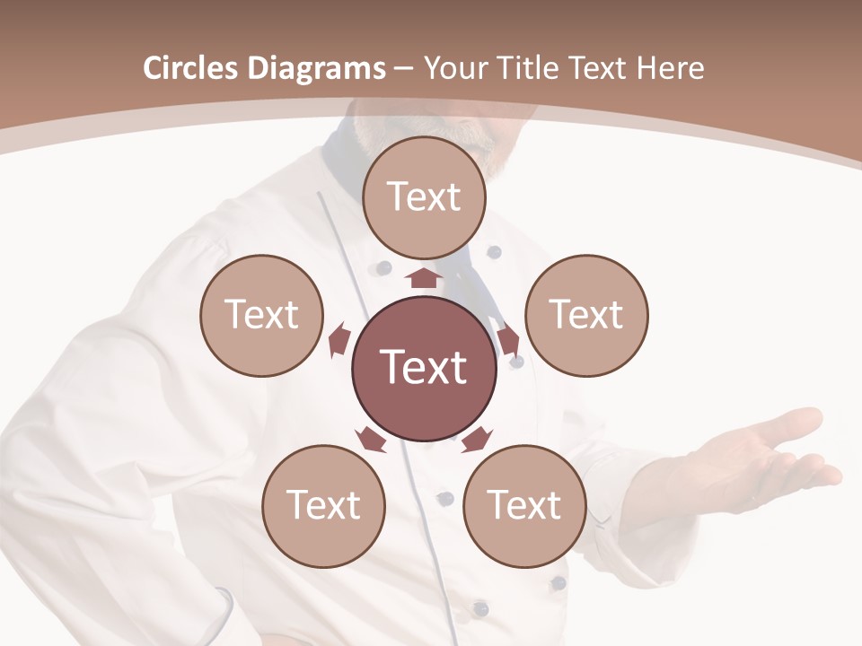 A Male Chef Isolated Over White Background PowerPoint Template