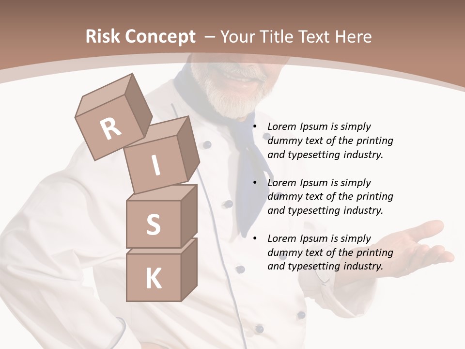 A Male Chef Isolated Over White Background PowerPoint Template