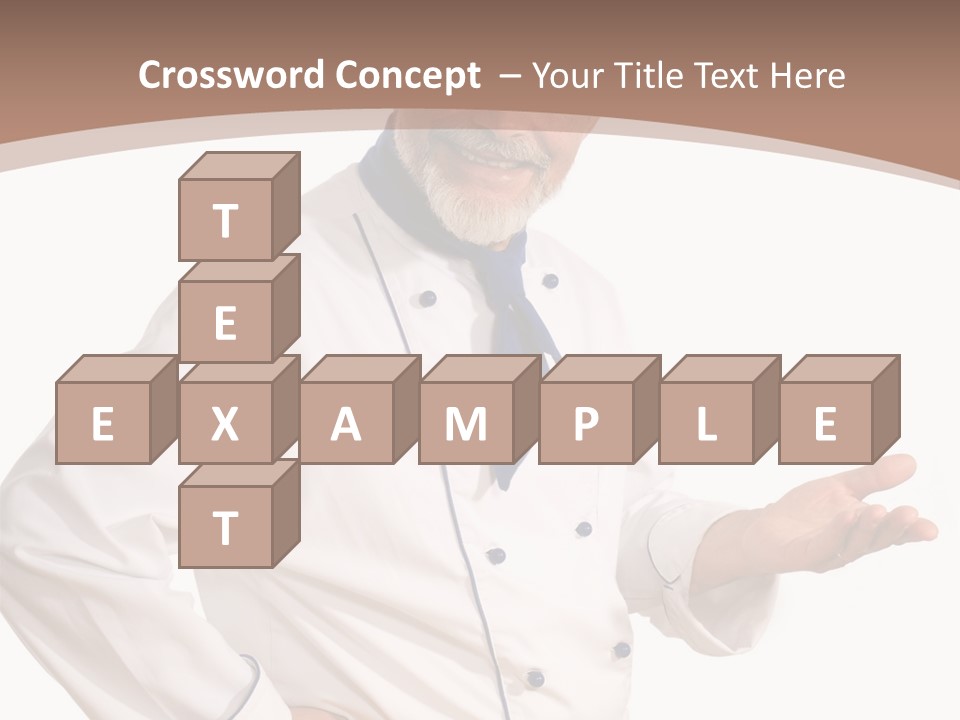 A Male Chef Isolated Over White Background PowerPoint Template