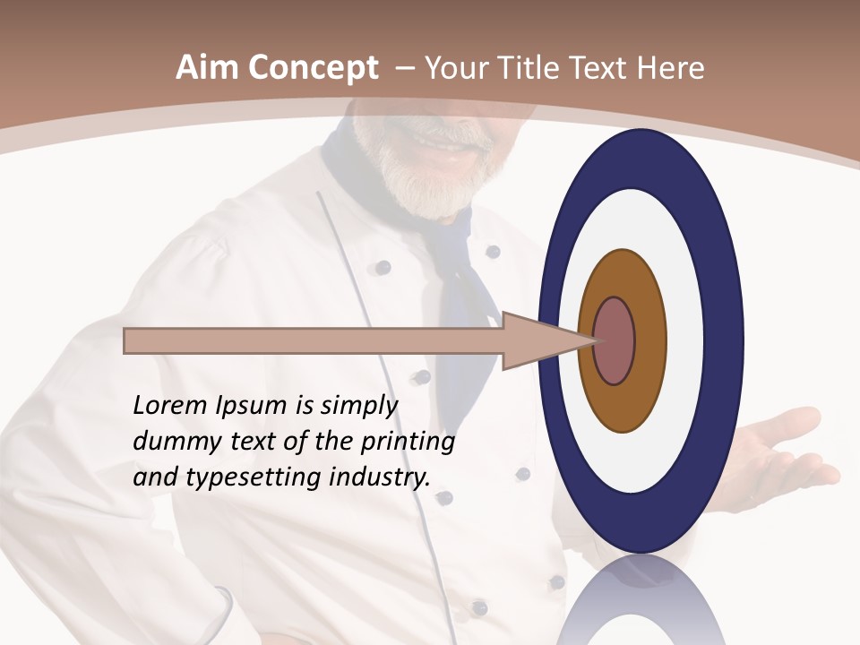 A Male Chef Isolated Over White Background PowerPoint Template