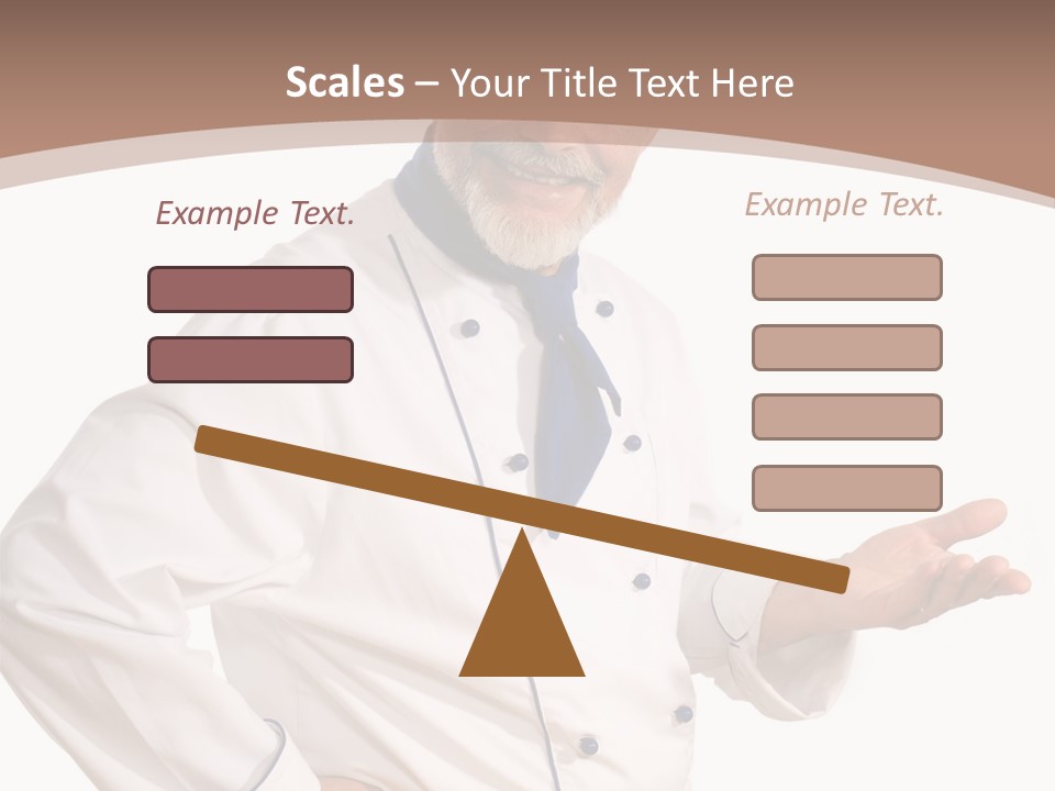 A Male Chef Isolated Over White Background PowerPoint Template