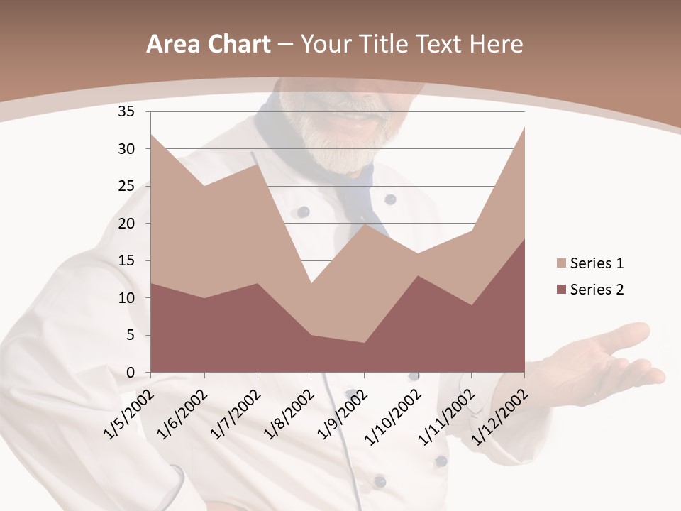 A Male Chef Isolated Over White Background PowerPoint Template