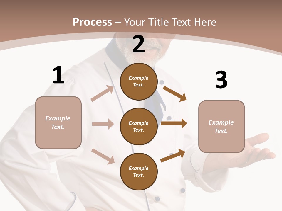 A Male Chef Isolated Over White Background PowerPoint Template