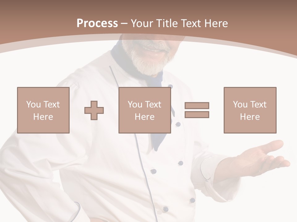 A Male Chef Isolated Over White Background PowerPoint Template