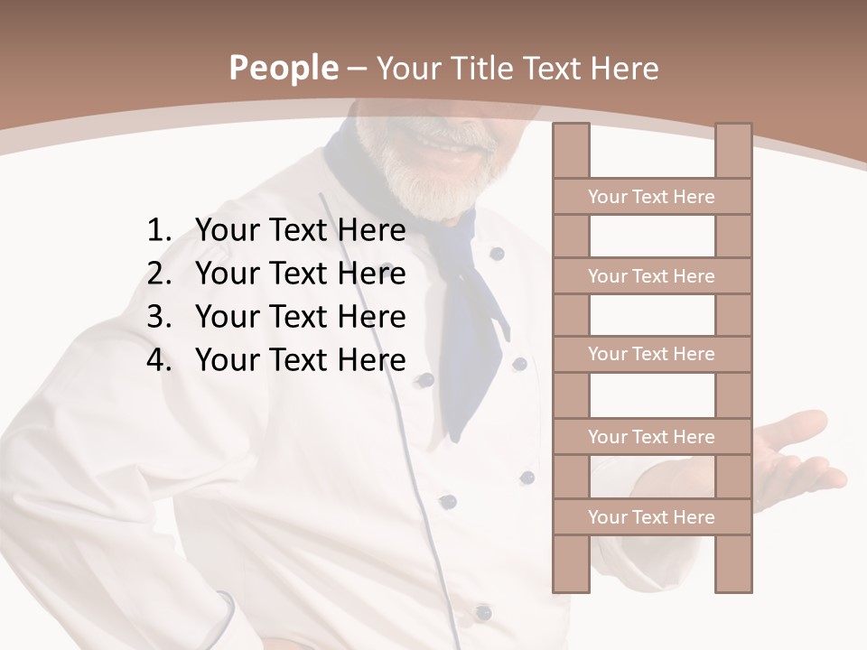 A Male Chef Isolated Over White Background PowerPoint Template