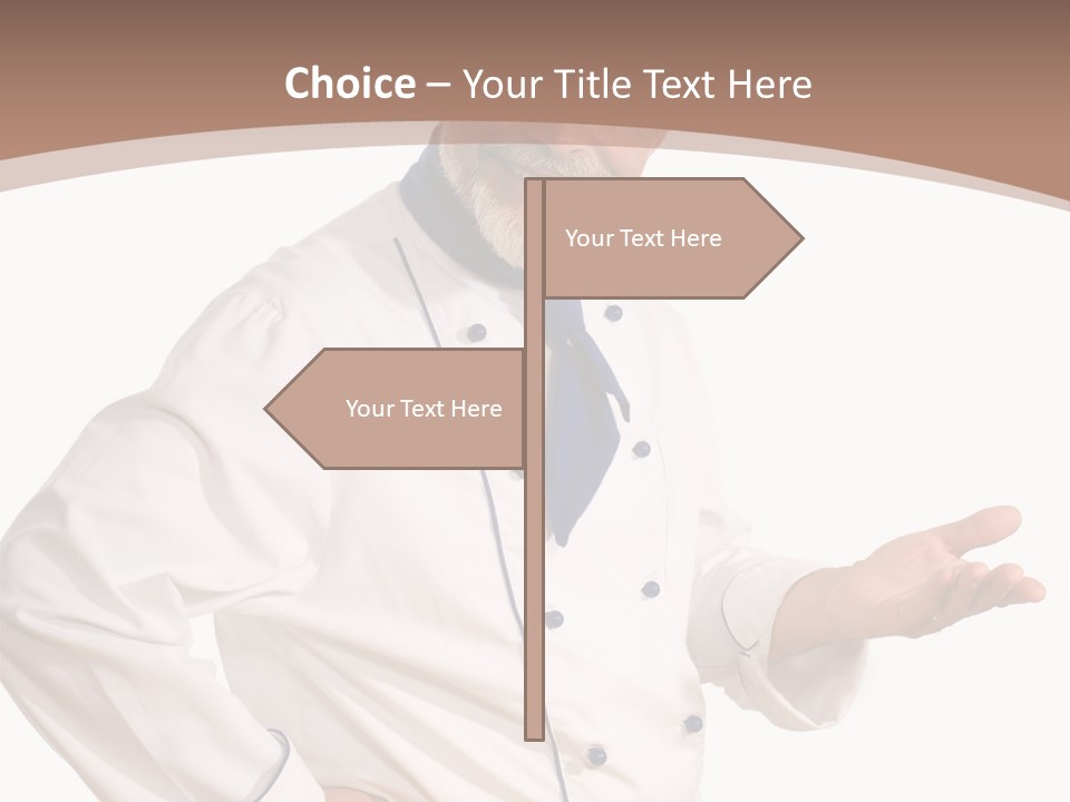 A Male Chef Isolated Over White Background PowerPoint Template