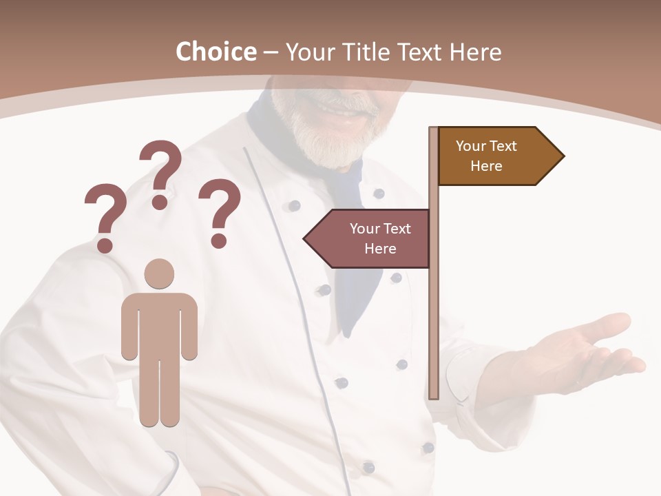 A Male Chef Isolated Over White Background PowerPoint Template