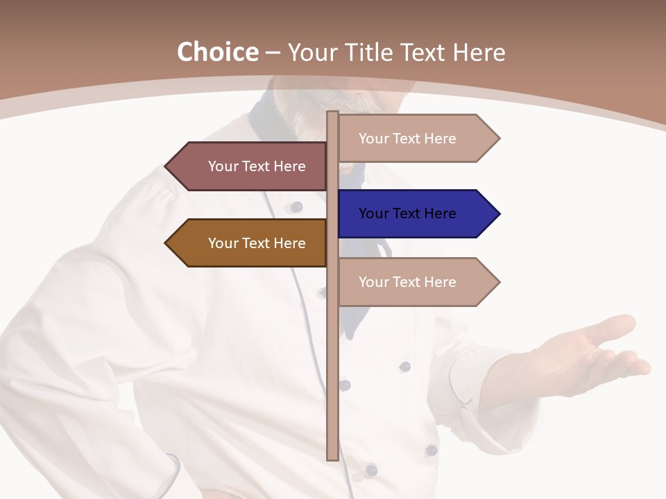 A Male Chef Isolated Over White Background PowerPoint Template