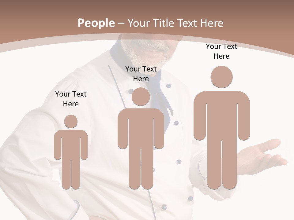 A Male Chef Isolated Over White Background PowerPoint Template