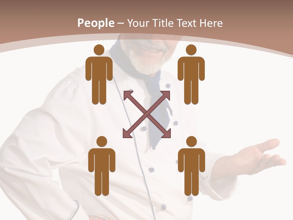 A Male Chef Isolated Over White Background PowerPoint Template