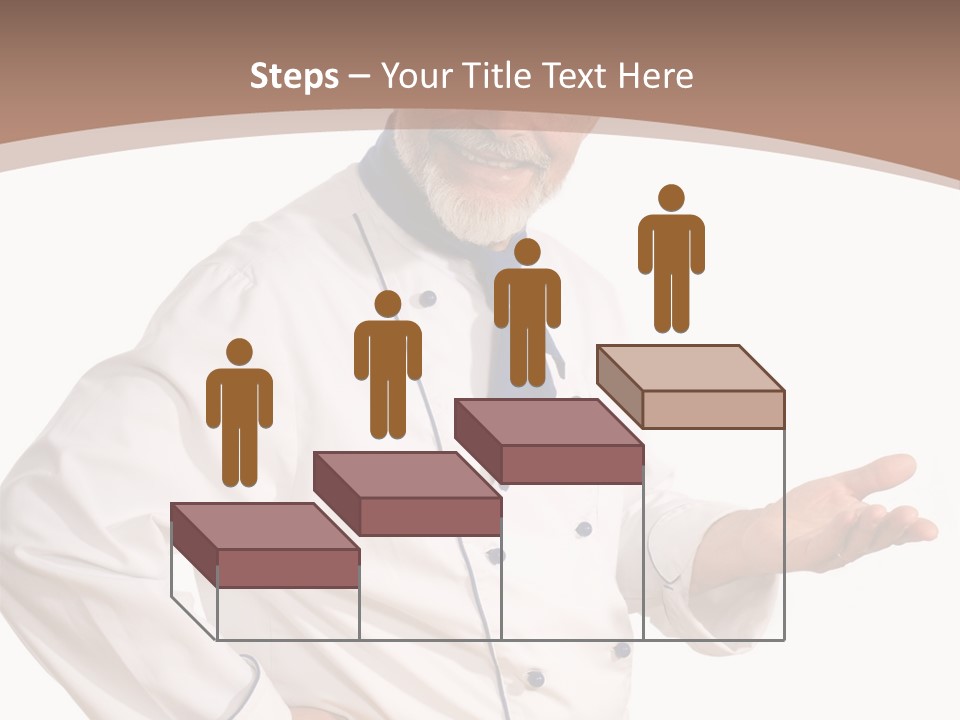 A Male Chef Isolated Over White Background PowerPoint Template