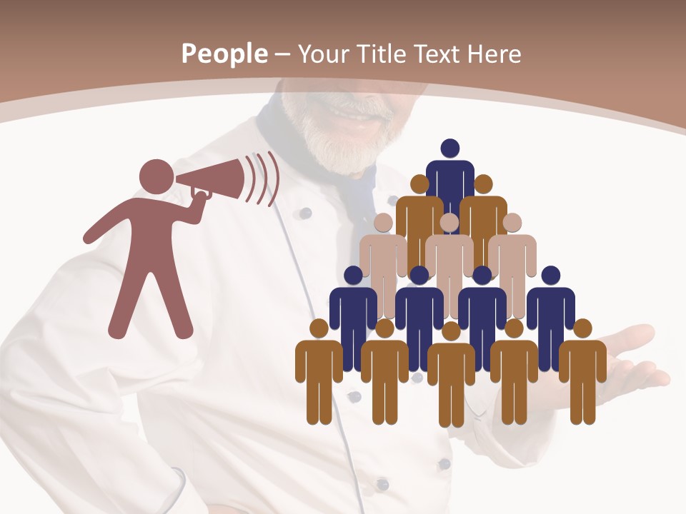 A Male Chef Isolated Over White Background PowerPoint Template