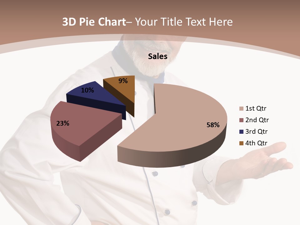 A Male Chef Isolated Over White Background PowerPoint Template